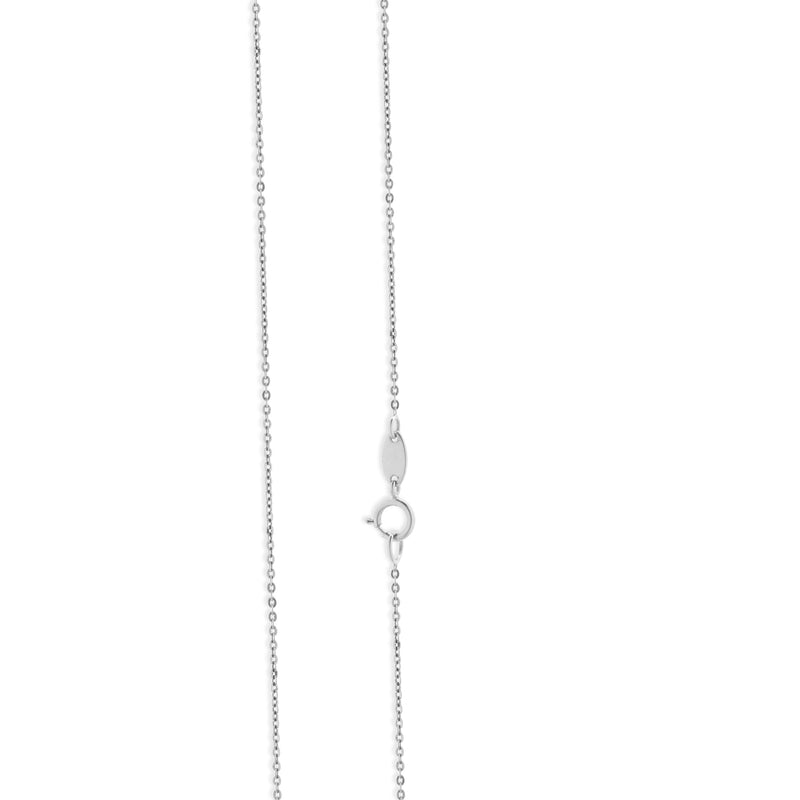 14 Karat White Gold Horizontal Bar Necklace