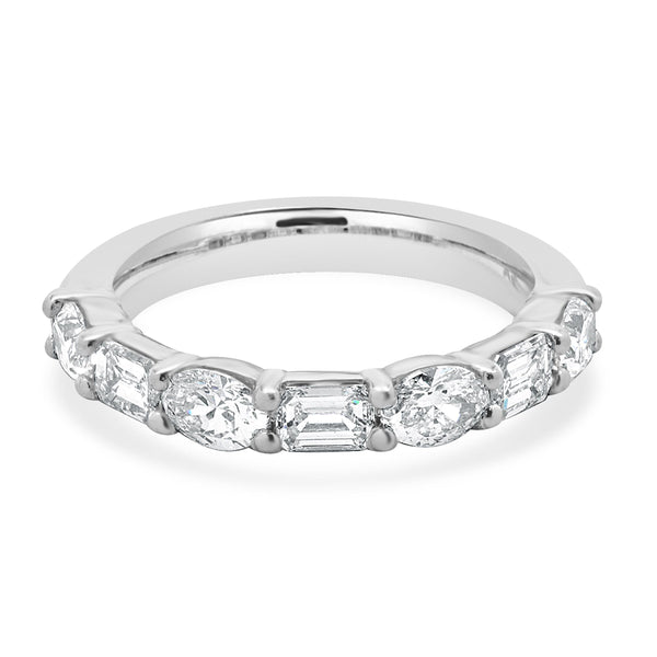 Platinum Mixed Diamond Band