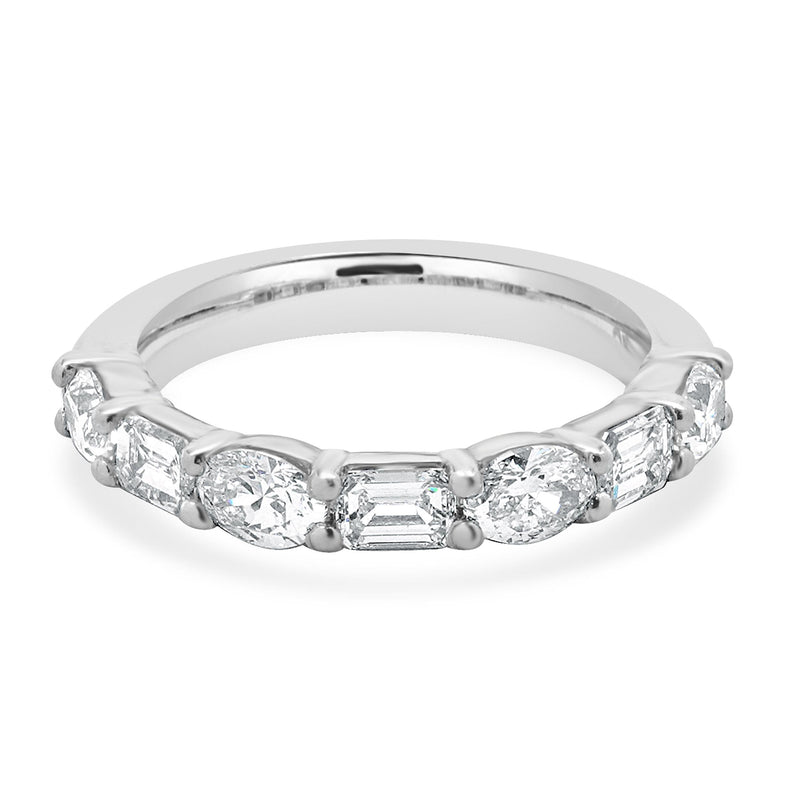 Platinum Mixed Diamond Band