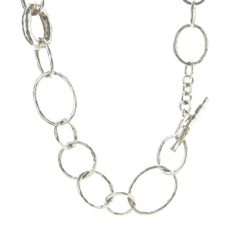 Ippolita Sterling Silver Hammered Circle Link Necklace