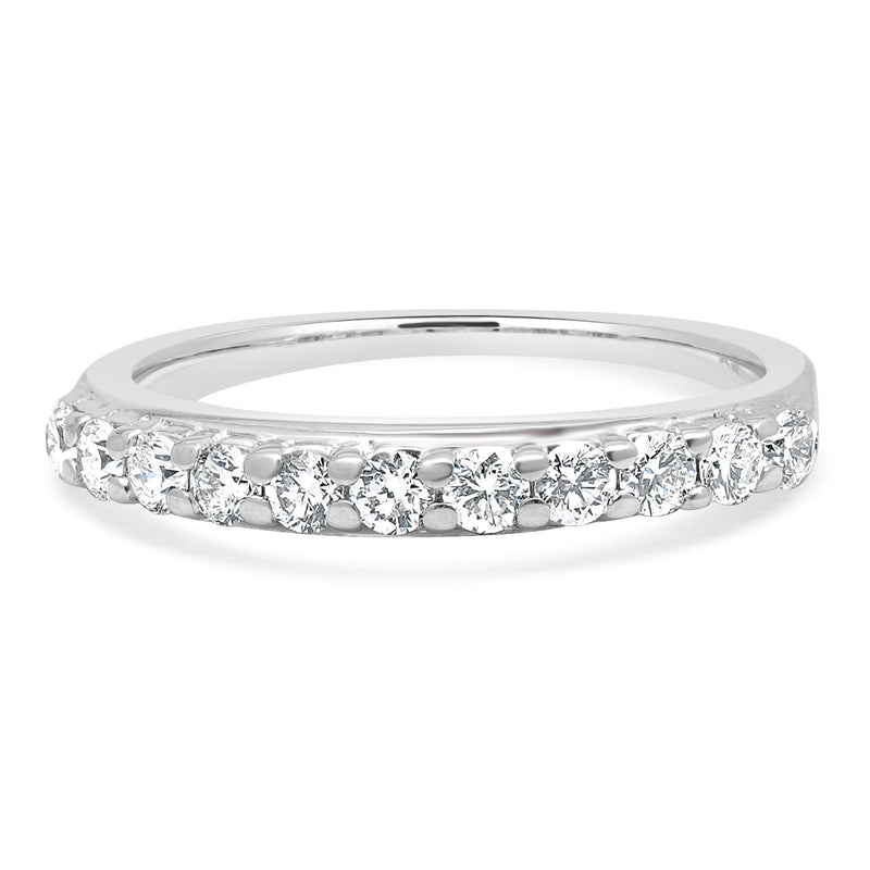 14 Karat White Gold Diamond Band