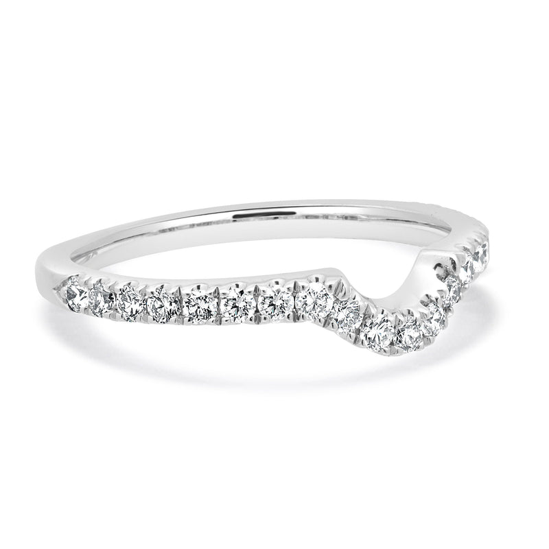 14 Karat White Gold Neil Lane Diamond Contour Anniversary Band