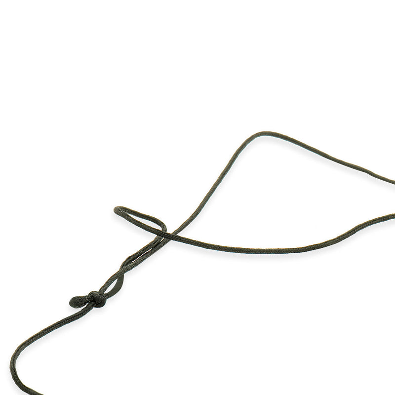 Green Jade Pendant on Black Cord Necklace