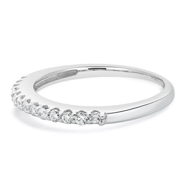 14 Karat White Gold Diamond Band