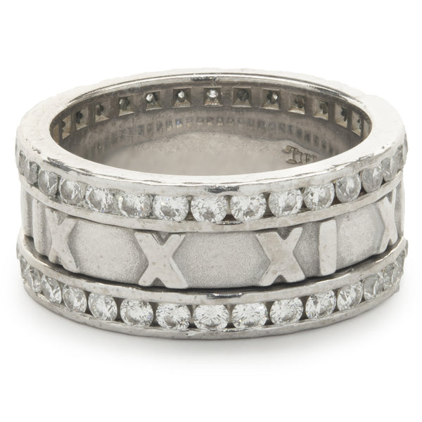 Tiffany & Co. 18 Karat White Gold Diamond Atlas Band