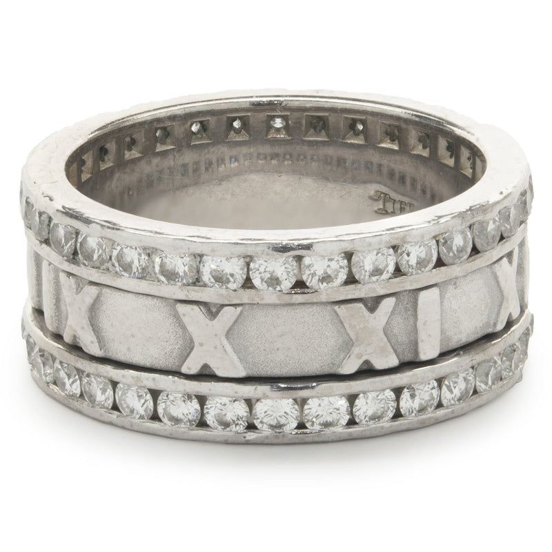 Tiffany & Co. 18 Karat White Gold Diamond Atlas Band