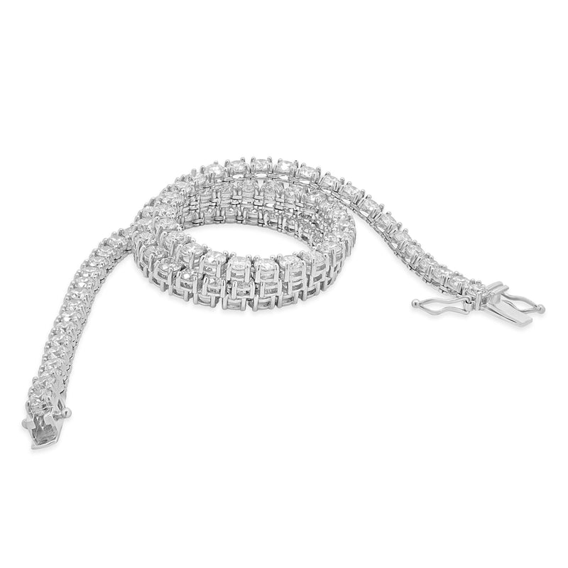 14 Karat White Gold Diamond Inline Tennis Necklace