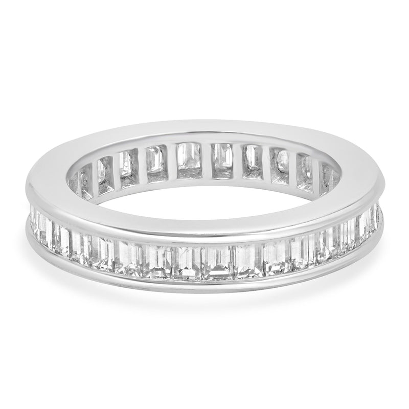 Platinum Baguette Cut Diamond Eternity Band