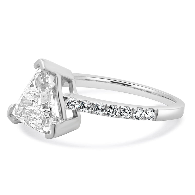 Platinum Trillion Cut Diamond Engagement Ring